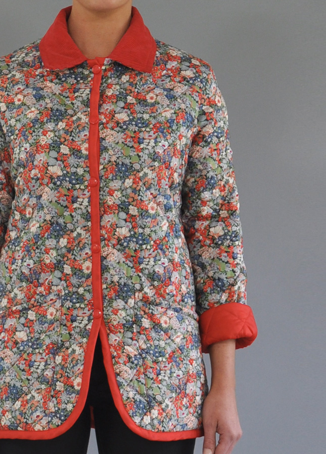 vintage Red Floral Quilted Jacket, Online Vintage Clothing, Vintage Jackets, Vintage Deli Clothing, Norfolk